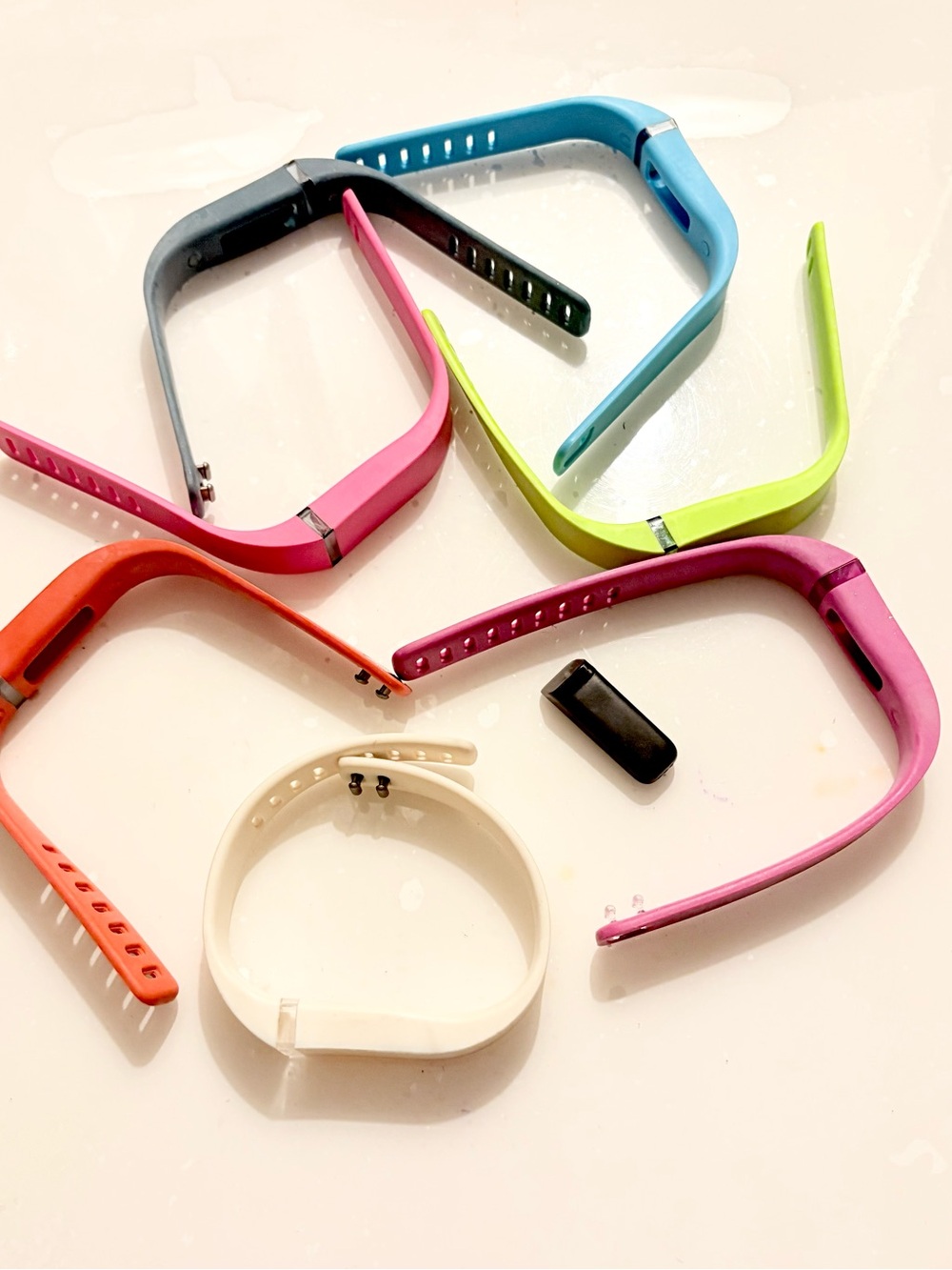6 Replacement Silicone Bands for Fitness Tracker - Includes the Tracker